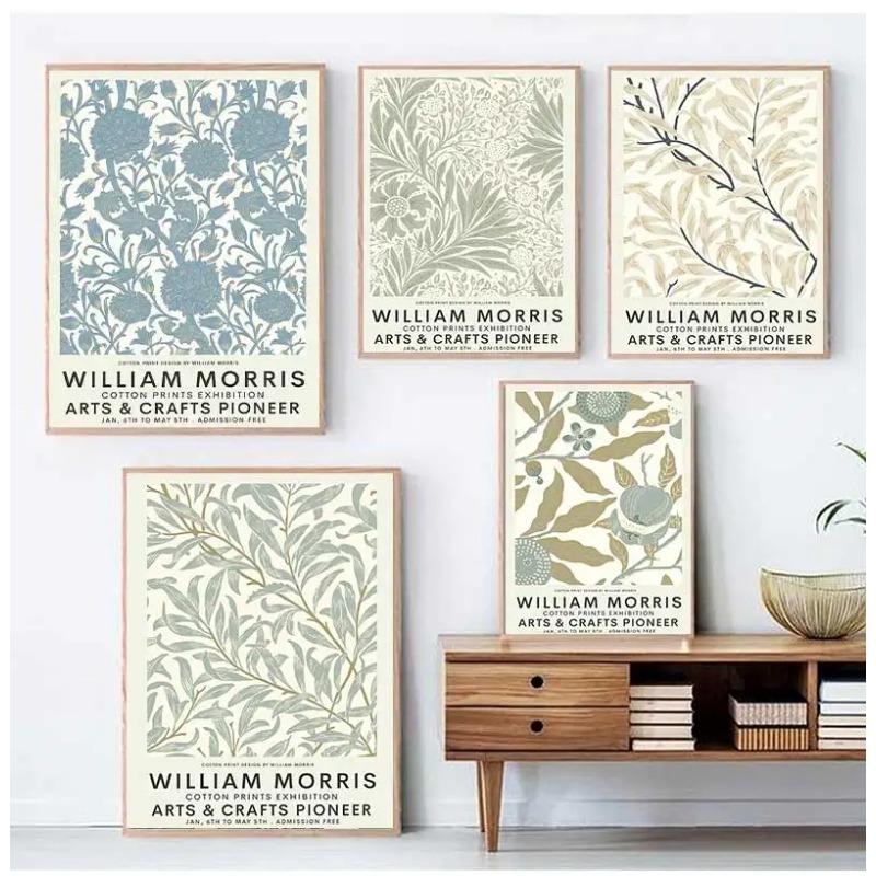 William Morris Museum Exhibition Gallery Wall Art Canvas Painting Nordic Posters And Prints Wall Pictures For Living Room Decor