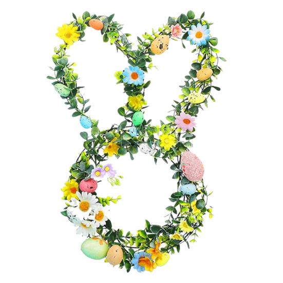 Пасхальный венок рамка в форме кролика, яйца, моркови, металлическая проволочная форма, проволочная рамка для венка своими руками, пасхальные венки, гирлянды, домашний весенний декор