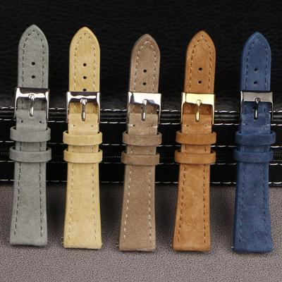 Ремешок для часов из натуральной замши, винтажный коричневый ремешок для часов 18 мм, 20 мм, 22 мм с быстросъемным ремешком для часов, аксессуары для браслетов