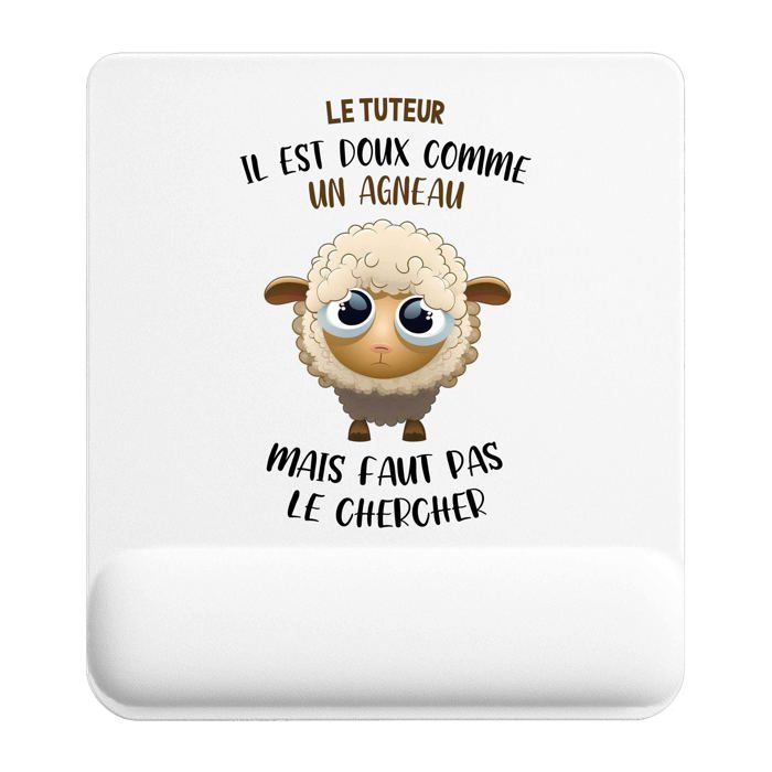 Tapis de souris - PLANETEE - Le tuteur Agneau - 22 x 18 cm - Polyester/Caoutchouc - Ép. 3 mm