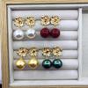 French Retro Pearl Zircon Flower Gold-Plated Earrings with S925 Silver Needle
