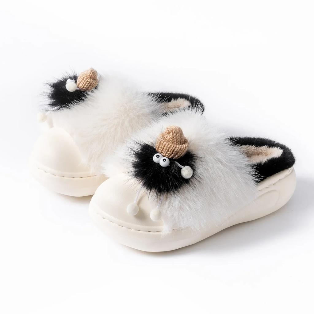 Мода 2025 Осень Зима Новая Женская Домашняя Обувь Женская Зимняя Теплая Модная Спальня Тапочки Женская Обувь Женские Мультяшные Тапочки