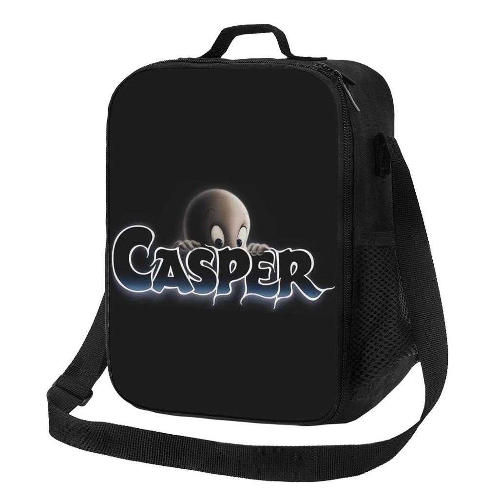 The Friendly Ghost Casper Insulated Lunch Bag Women Picnic Storage Food Boxes Portable Container Cooler Thermal Lunch Box Tote
