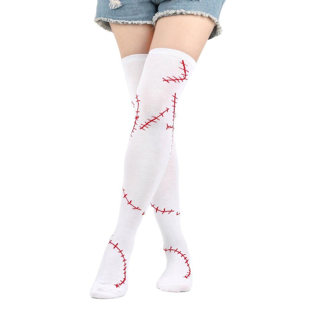 Cotton Knee High Socks Halloween Fingerless Gloves New Arm Warmer
