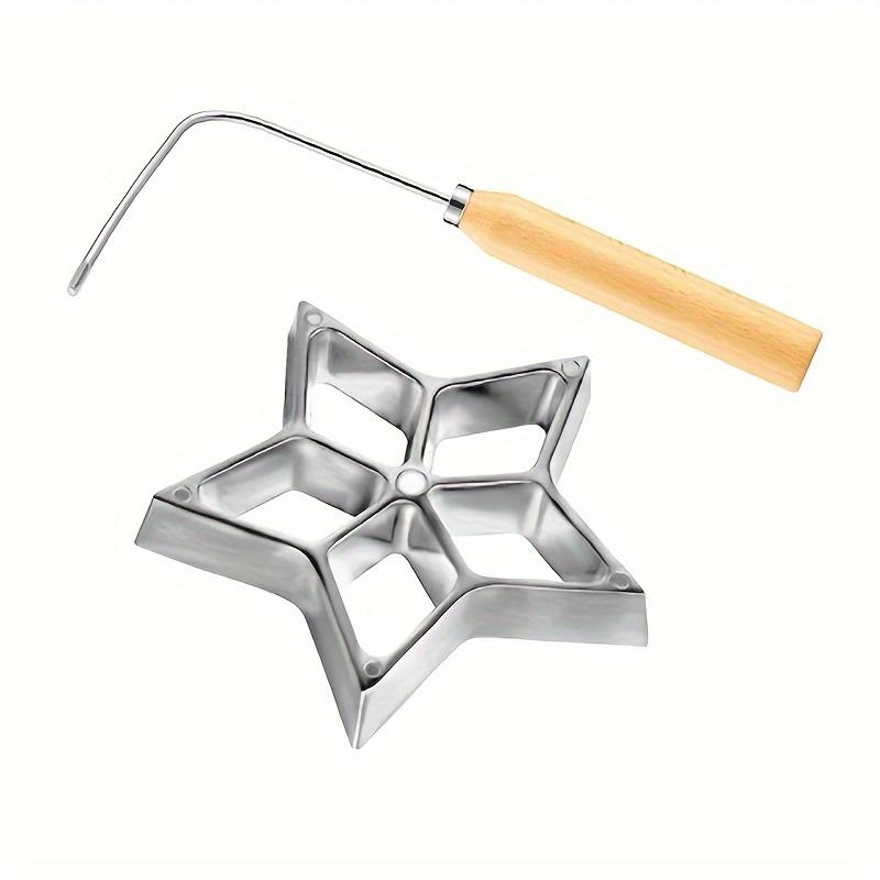 1 набор металлических форм для вафель, набор розеток, печенье, буньюэлос, форма для жарки закусок, форма для выпечки печенья с ручкой, кухонный инструмент для выпечки