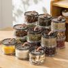 Sealed Spice Jar Airtight Seasoning Storage Organizer Round Stackable Clear Spice Bottle with Handle for Kitchen Counter Pantry