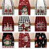 Christmas Printed Table Flag Home Holiday Decoration Small Tablecloth Linen Small Tablecloth