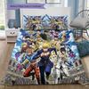 Jojo'S Bizarre Adventure Pattern Bedding Quilt Set Quilt Cover Pillowcase Home Birthday Gift(1 * duvet cover + 2 * pillowcase, without core)