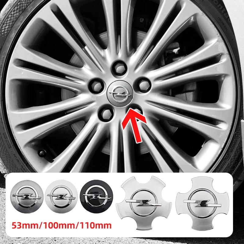 4pc 53mm/100mm/110mm Car Wheel Center Hub Caps Cover Emblem Accessories For Opel Insignia Corsa Antara Astra Zafira Omega Vectra QM7