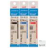 Сменные стержни Mitsubishi Pencil uni Jetstream 0.38 SXR-80-38 (Черный, Синий, Красный, по 1 шт., всего 3 стержня) для многоцветных/многофункциональных ручек