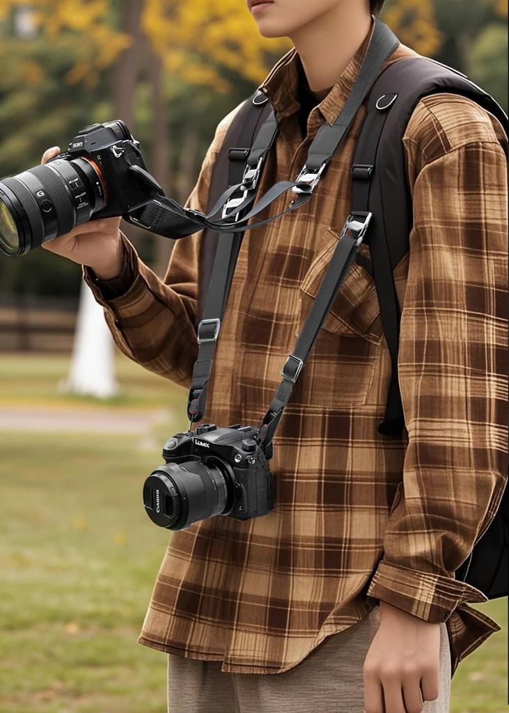 ZXZone Camera 38mm Wide Nylon Camera Wrist Adjustable Multifunctional Anchor Links Wrist Strap for and Digital Cameras Strap, Material, 3-in-1 Strap,