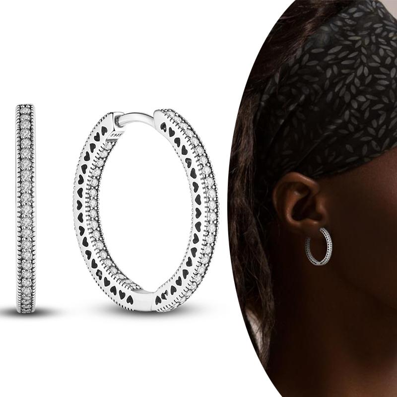 MULA Двойные серьги-кольца из стерлингового серебра 925 пробы с цирконием, цветком, звездой, U-образной формой, квадратным сердцем, паве, серьги-гвоздики в подарок для женщин, ювелирные изделия