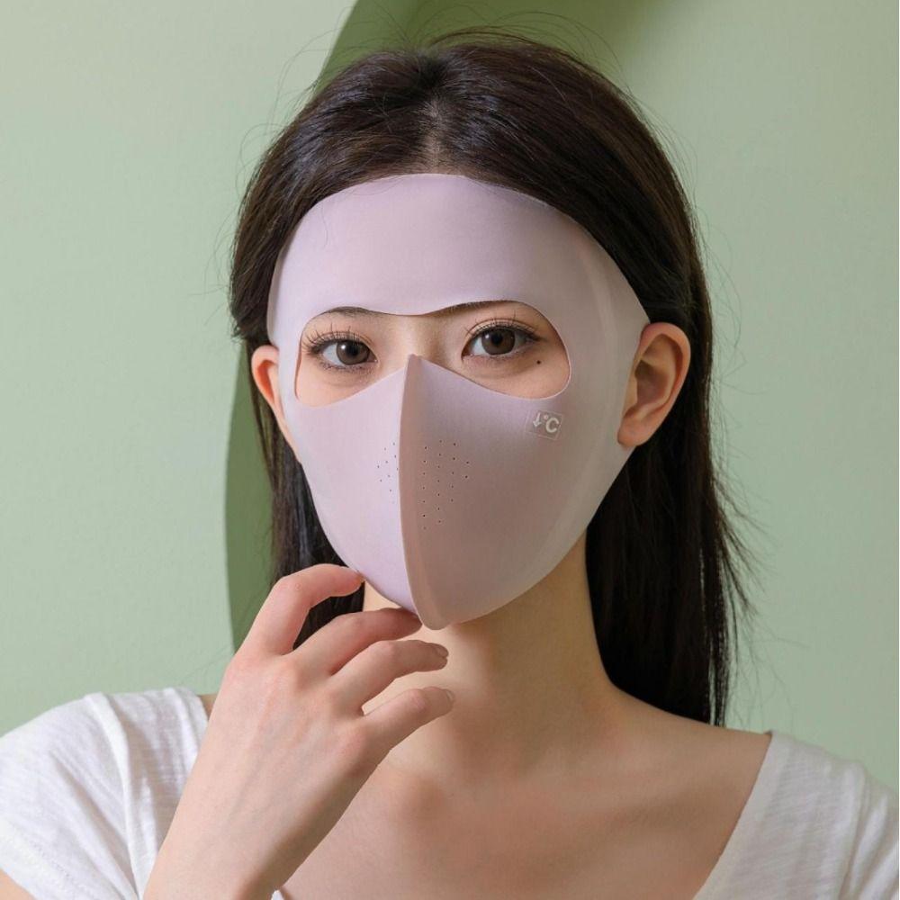 Маска для лица с защитой от солнца Polyester UPF50+, дышащая маска с УФ-защитой, ледяной шелк, для школы