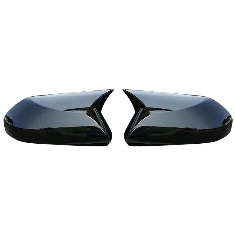 Sticking Rearview Side Mirror Covers Cap for Toyota Camry 2018 2019 2020 2025 Carbon Fiber Gloss Black Car Side Mirror Cover
