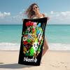 Personalized customized proof beach towel with Animal Crossing  pattern - soft, absorbent, quick-drying, perfect swimming, camping&bathing