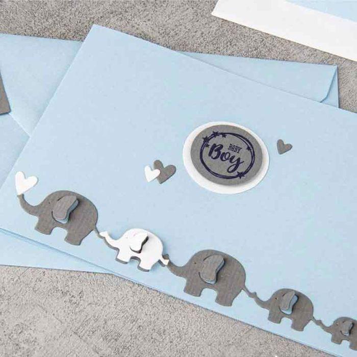 Gabarit de découpage - RAYHER - Famille d'éléphants - 0,8-2,3cm x 0,7-9cm - 2pces - sct.-LS