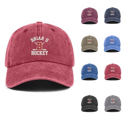 Регулируемая бейсболка Briar U Hockey Классический шестипанельный структурированный дизайн с изогнутым козырьком и вышитым логотипом для повседневной носки