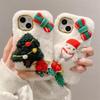 Apple 15 Pro Max Plush Case: Santa, Bow, Snowman - Autumn/Winter Fit