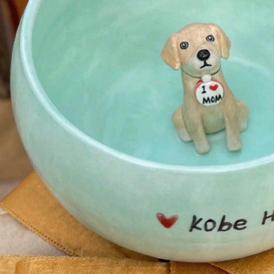 Керамическая кружка 350 мл с секретной 3D фигуркой животного ручной работы