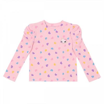 Women S HearT PrinT Ribbed T ShirT q54ddT370