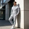 Однотонный спортивный костюм с капюшоном и штанами, комплект из двух предметов для мужчин, спортивная толстовка с капюшоном для мужчин, активная одежда и спортивные штаны на шнурке, повседневный, осень-зима