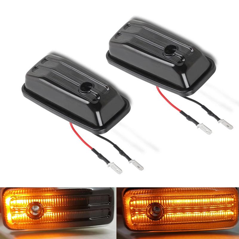 2PCS 12V Dynamic LED Turn Signal Indicator Repeater Lamp Side Marker Light For BENZ W461 W463 G-Class G500 G550 G55 G63 G65