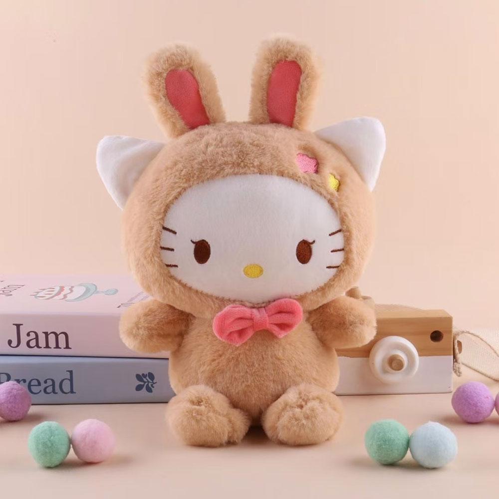 Новая 25 см плюшевая кукла Sanrio игрушки каваи Hello Kitty Kuromi Melody Cinnamoroll мягкая набивная плюшевая игрушка аниме игрушка подарок для детей