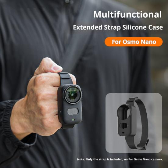 Силиконовый Чехол для Экшн-Камеры с Ремешком на Запястье для DJI OSMO Nano Ударопрочный Защитный Чехол для Спортивной Камеры Наручный Ремешок Аксессуары для Камеры