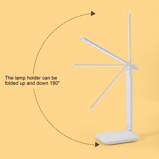 3 режима затемнения, сенсорное управление, складная настольная лампа, USB перезаряжаемая батарея, светодиодная лампа для чтения, домашний декор