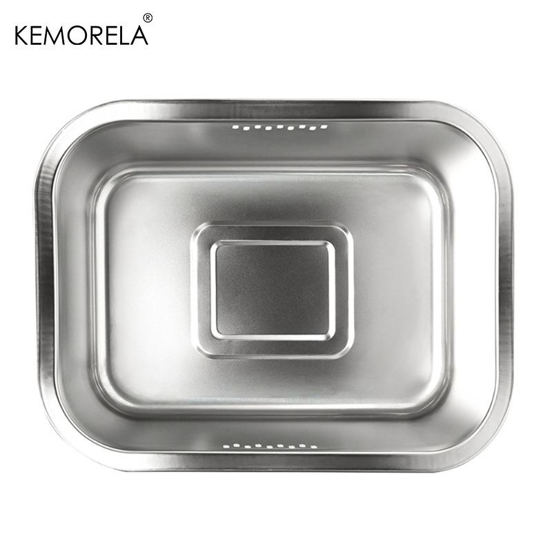 Портативная миска для мытья посуды 10 л Большая миска из нержавеющей стали, Многоцелевая кухонная раковина, Таз для посуды, Бассейн для мытья овощей