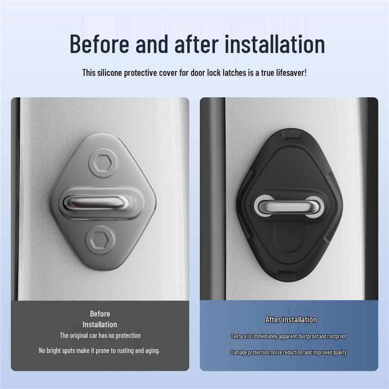 BYD Car Door Lock Silicone Protective Cover & Silent Buffer Pad