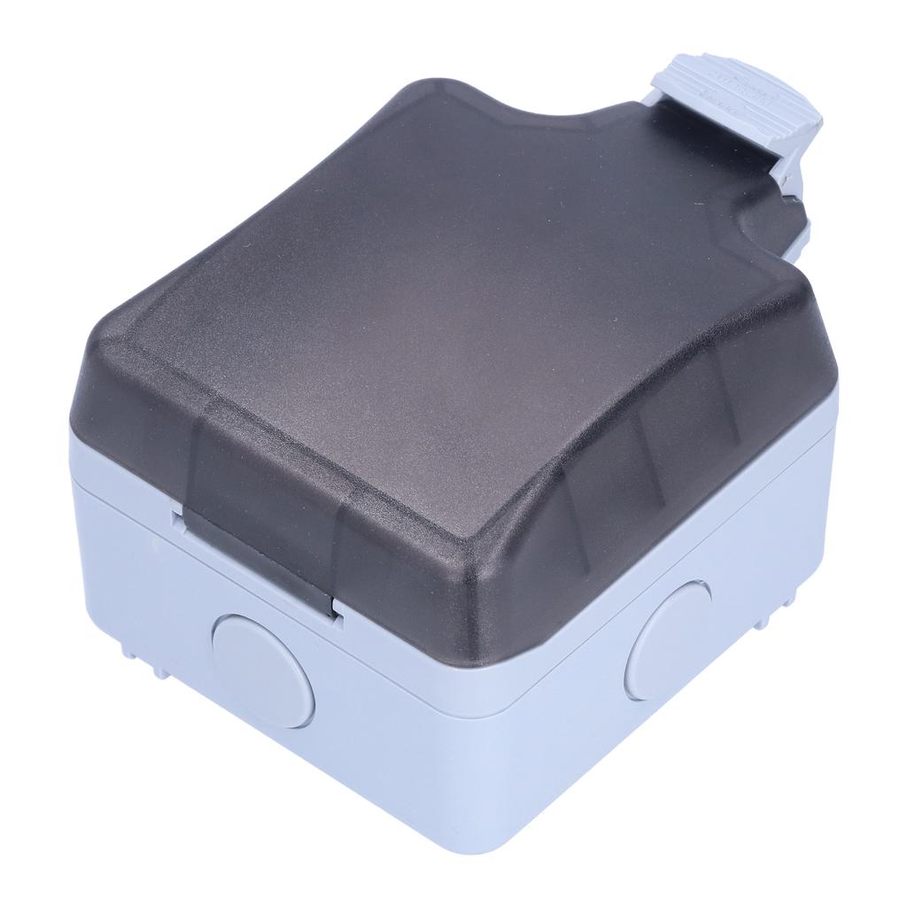 Outdoor Socket Electric Outlet Power Box Wall Receptacle Waterproof IP66 250V 15A