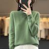 Autumn and Winter Women's Half-high Neck Knitted Sweater Loose Thin Bottoming Shirt