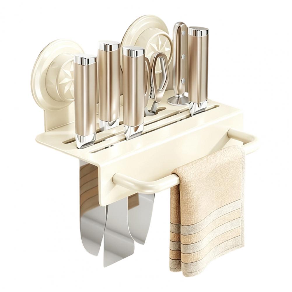 Kitchen Utensil Drying Rack Wall Mounted Carbon Steel Chopstick Rack Heavy Duty Suction Cup Storage Organizer Rust Proof