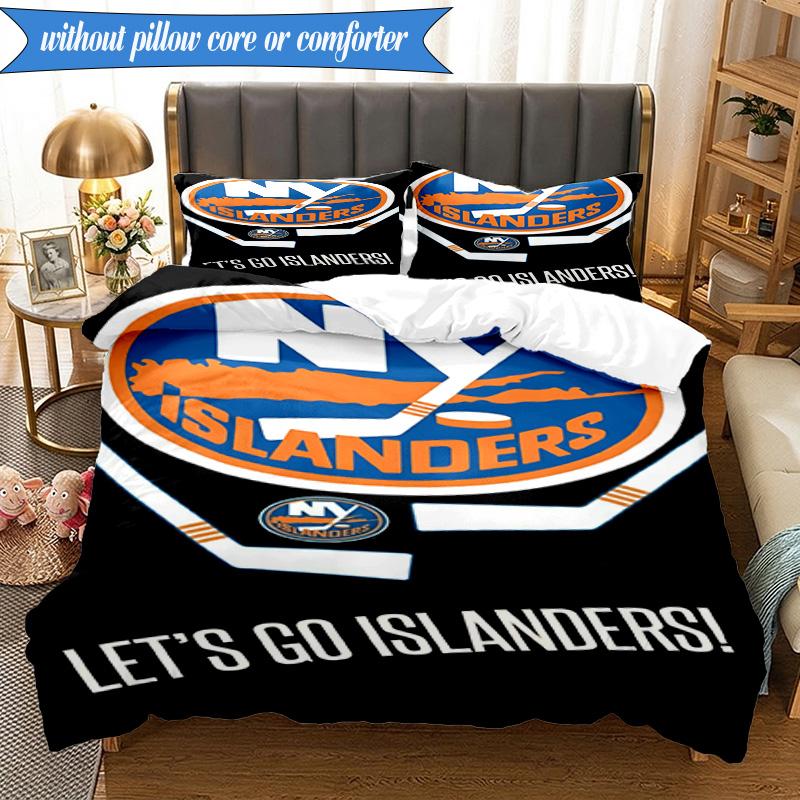 3PCS Islanders Hockey Pride Bedding Set,Including 1pc Duvet Cover And 2pcs Pillowcases Perfect for Bedroom, Dormitory, Fan Christmas gift