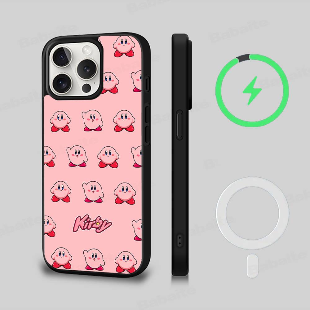 Звезды K-Kirby Прозрачный Для Magsafe Магнитный Беспроводной Чехол Для Телефона Для IPhone 11 12 13 14 15 16 17 Pro Max Plus Чехол