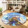 Round Rug Custom NameZelda Pattern Non Slip Carpet Home Floor Decor