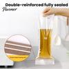 Airtight Seal Food Preservation Pouches Thick Double Storage Bags, Reusable Long Sealed Clear Food-Grade Plastic Bags for Vegetables and Fruits,