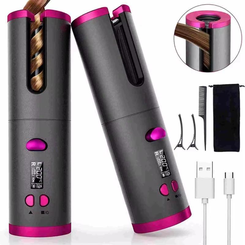 Rizador de pelo automático inalámbrico recargable por USB portátil para rizos perfectos