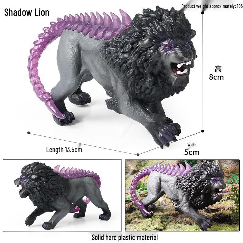 Realistic African Wildlife Lion Toy Set: Male, Female, and Mountain Lion for Children's Cognitive Learning