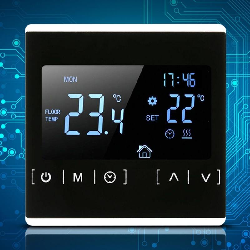 Intelligent WiFi Thermostat Programmable Room Controller for Underfloor Heating and Gas Boiler with Touch Display Screen