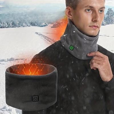 Электрический шарф с 3 режимами нагрева, регулируемый, интеллектуальный, зимний, теплый, USB-перезаряжаемый, шейный платок, плюшевый воротник для мужчин и женщин