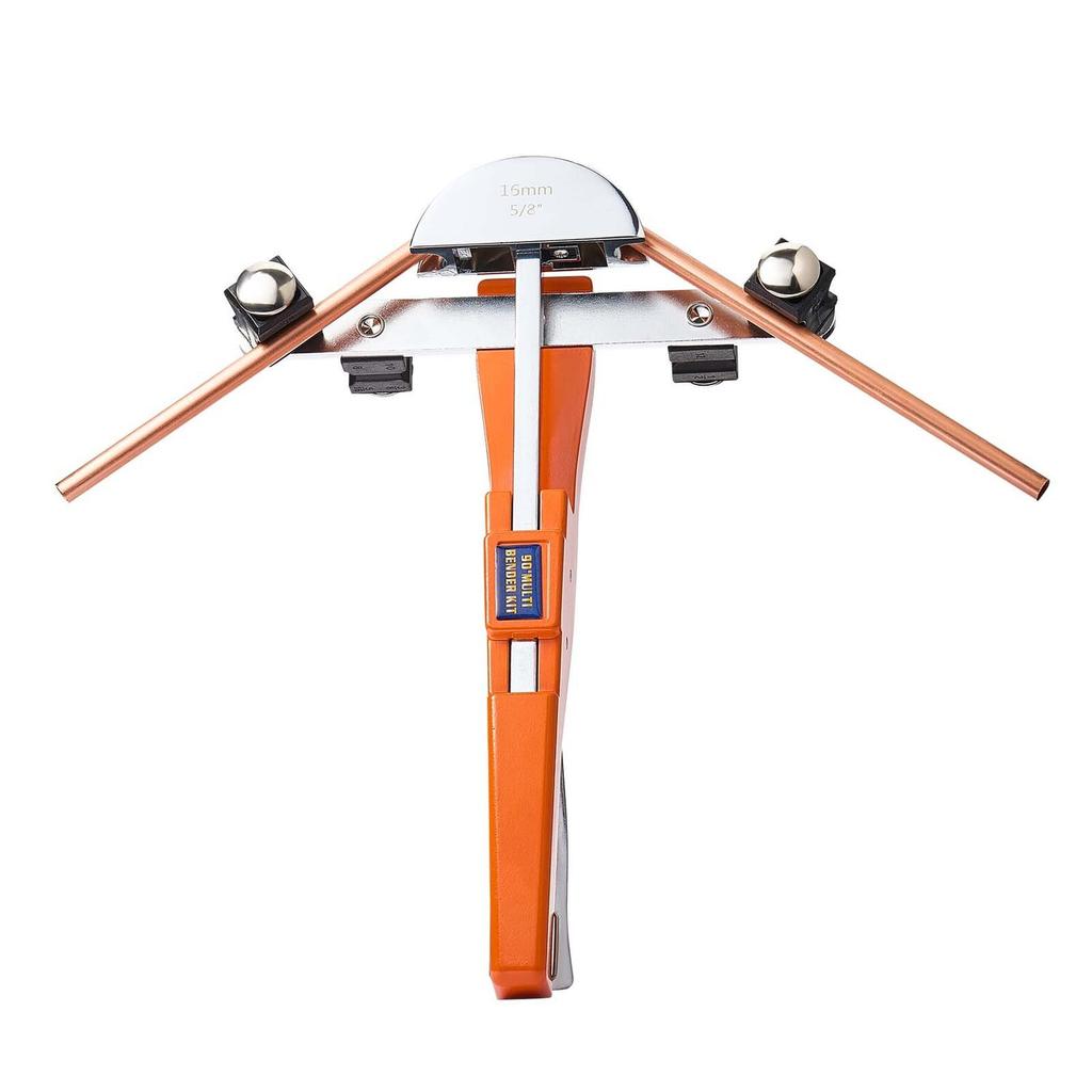 Tubing Bender Kit, 6 mm to 22 mm, Compact Ratcheting Tube Pipe Bender, Ratchet Hand Bending Tool, with 7 Aluminium Alloy Dies, HVAC Tools, for Copper