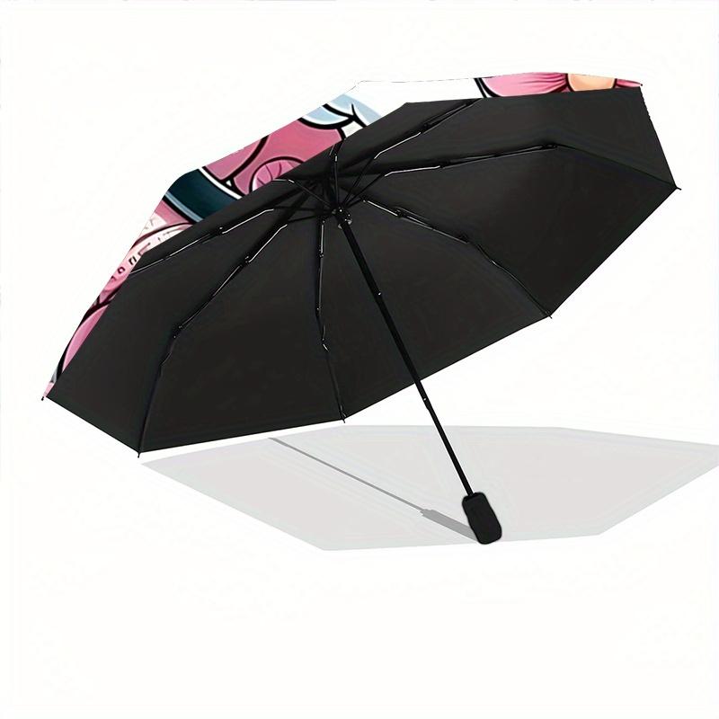 1pc Minnie Mouse Automatic Opening and Closing Umbrella - Lightweight 3-Fold Design, Suitable for Fans, Travel, Daily Use - Official Product