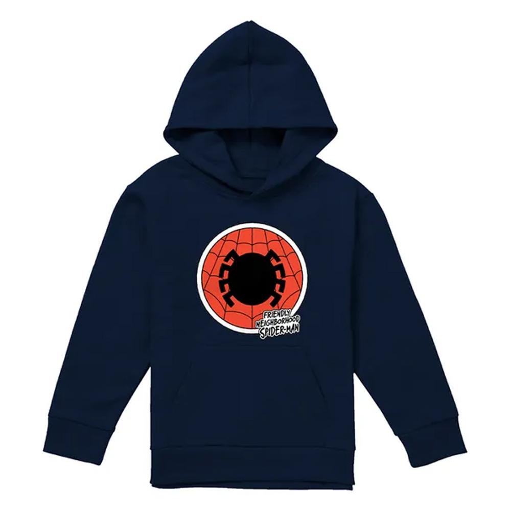 Spider-Man Childrens/Kids Friendly Neighborhood Badge Pull Over Hoodie