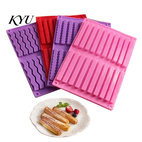 Uniform Bar Shaped Cavities Silicone Chocolate Mold, 20 Non-stick Flexible Baking Tray, Heat Resistant Holiday Snack Crafting Tool Food-grade Mold for