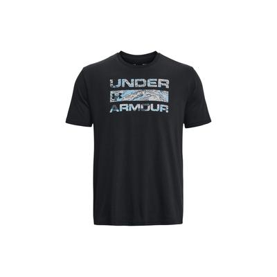 Футболка с круглым вырезом и коротким рукавом с буквенным принтом, мужские топы, черная 1361903-003