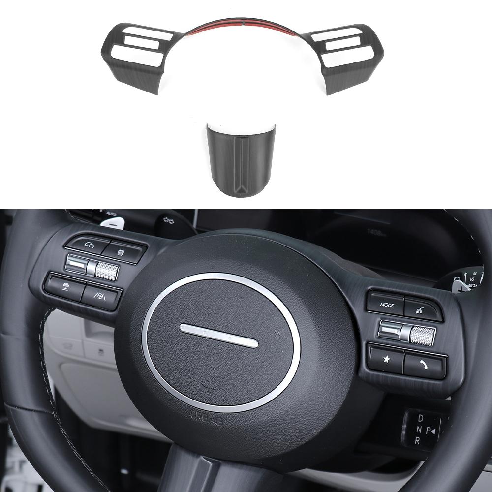 2PCS Car Steering Wheel Switch Button Trim Panel Frame Cover For Hyundai Tuscon NX4 2026 LHD RHD