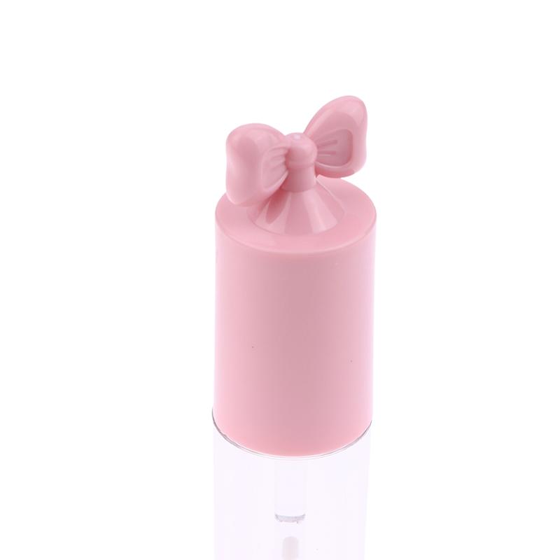 Cute Creative Bow Shape Lip Gloss Tubes Clear Empty Diy Cylindrical Lip Balm Tubes 2.5Ml With Wand Refillable Lipstick Bottle