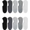 Baobaomian 10 Pairs of Men's Socks, Antibacterial And Odor-Resistant, Combed Cotton Invisible Boat Socks, Non-Slip Heel, Breathable Short Socks for Me